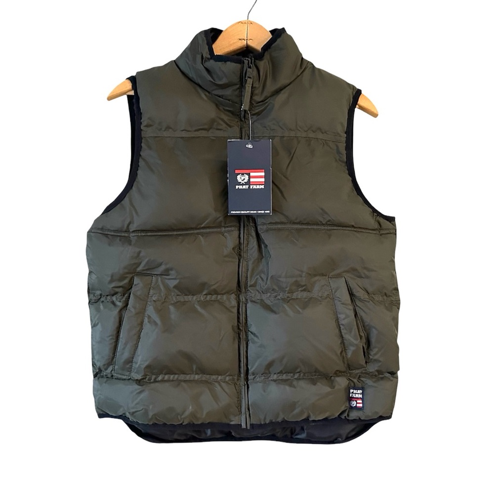 Phat Farm Puffer Vest Green Size Small NEW